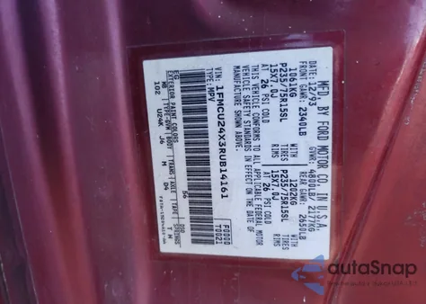 1994 Ford Explorer из США, поврежденный, VIN 1FMCU24X3RUB14161